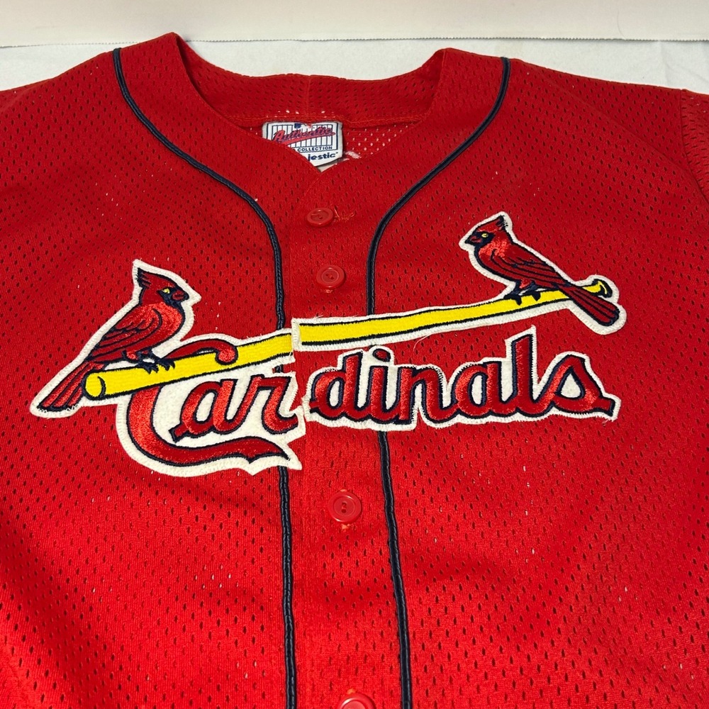 Majestic St Louis Cardinals Mark McGwire 25 Baseball Jersey Size Youth L Vintage - Picture 3 of 9